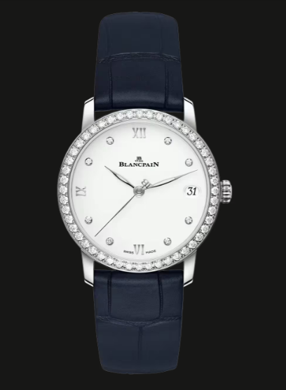 Blancpain Villeret Women Date Replica Watch 6127 4628 55B